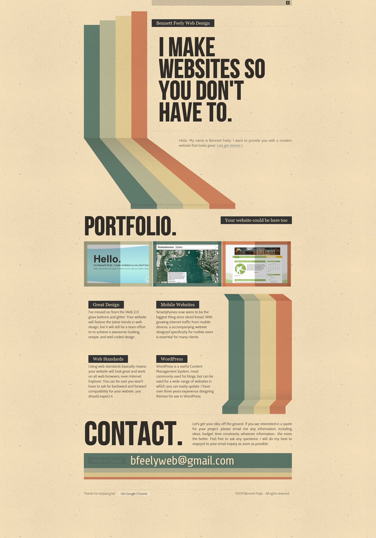 Bennett Feely Website Screenshot