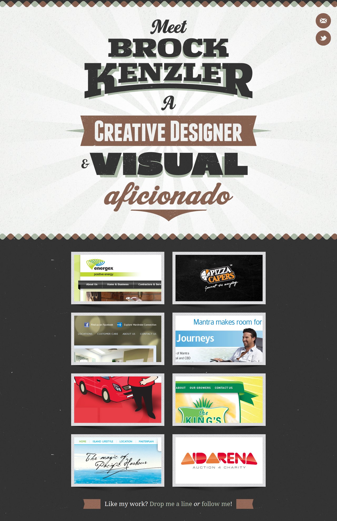 Brock Kenzler Website Screenshot