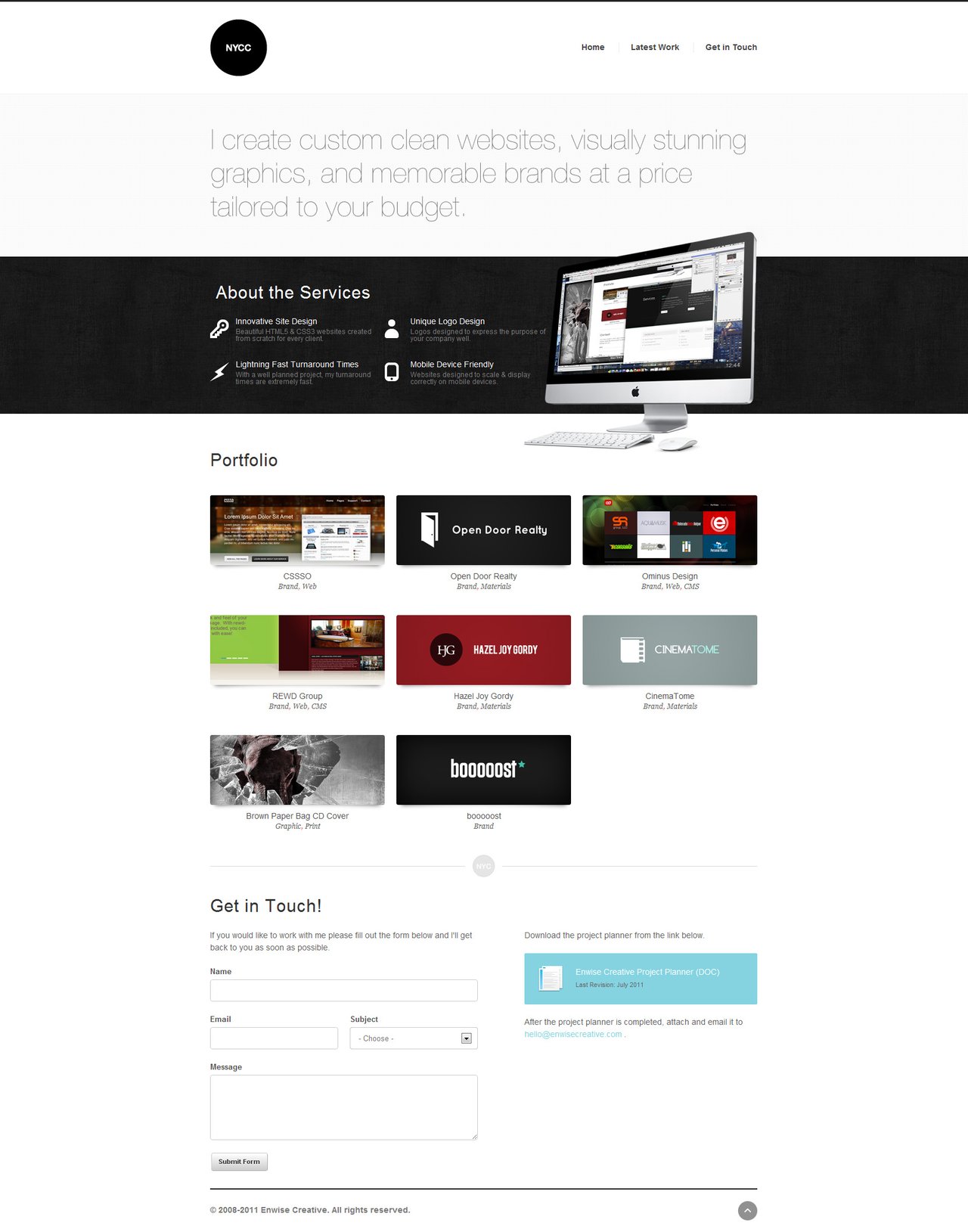 Enwise Creative Website Screenshot