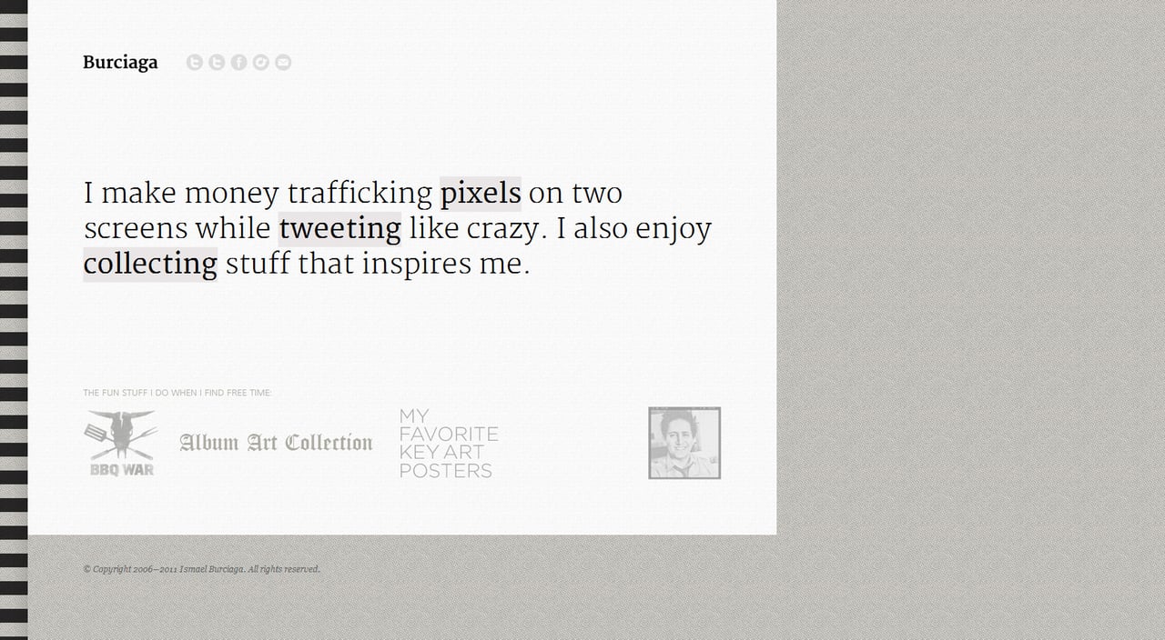 Ismael Burciaga Website Screenshot