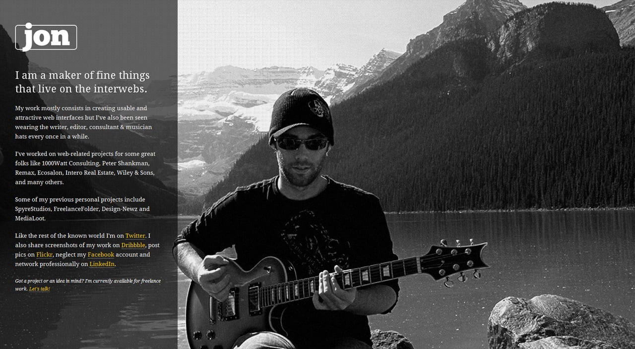 Jon Phillips Website Screenshot