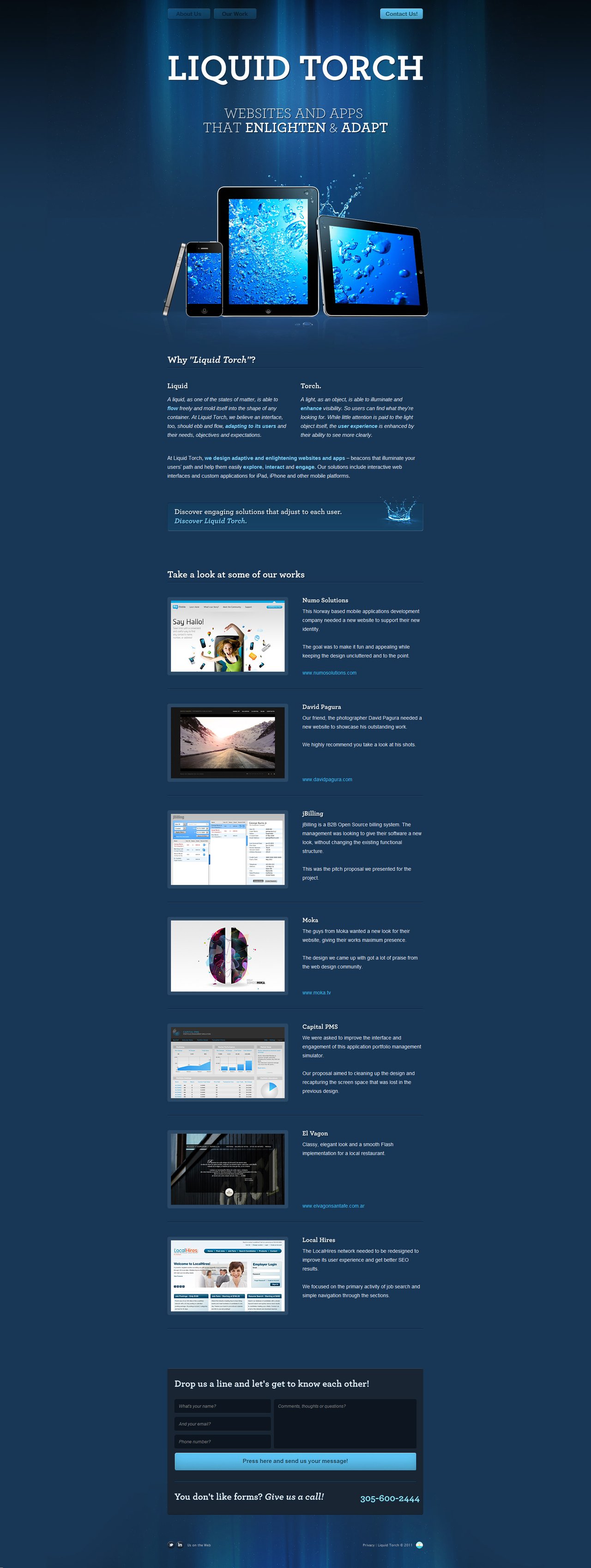 Liquid Torch Website Screenshot