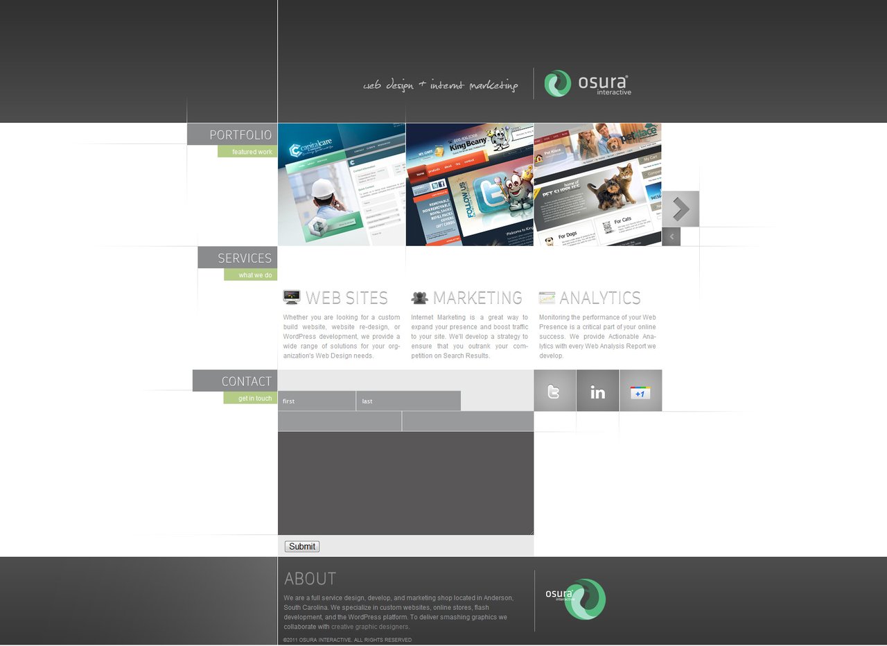 Osura Website Screenshot