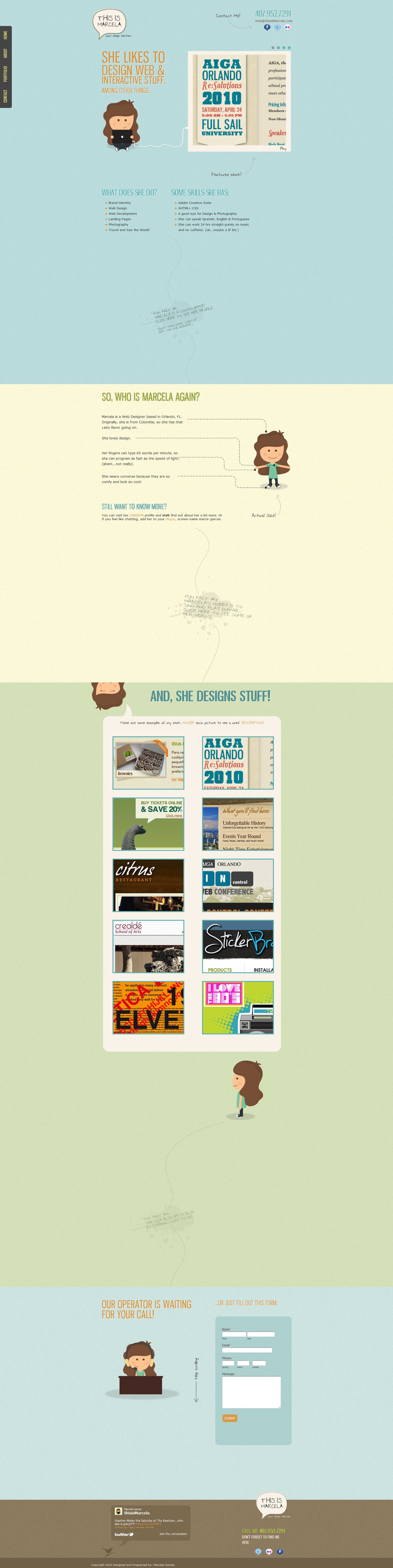 This is Marcela Website Screenshot