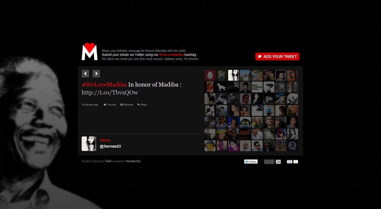 WeLoveMadiba Website Screenshot