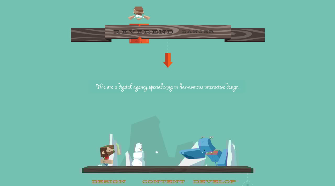 Reverend Danger Website Screenshot