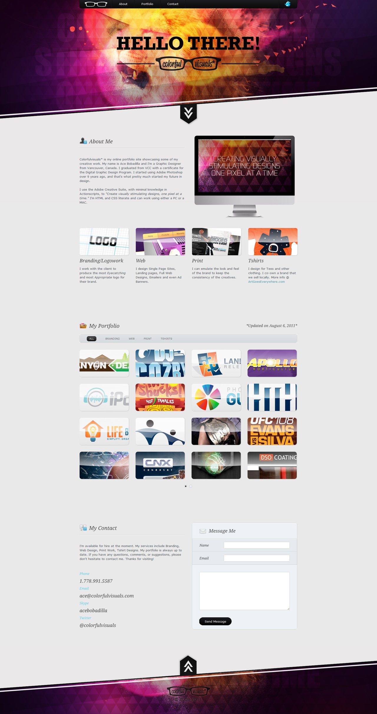Colorfulvisuals Website Screenshot