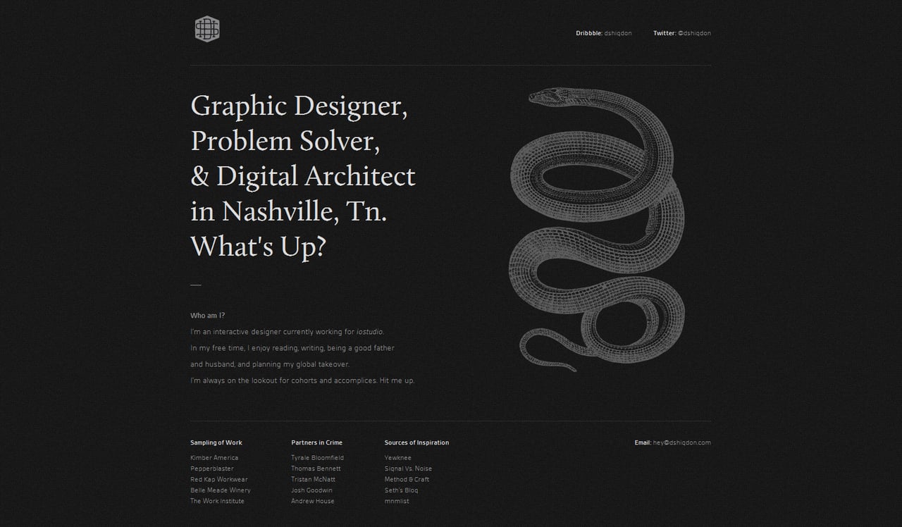 D. S. Higdon Website Screenshot