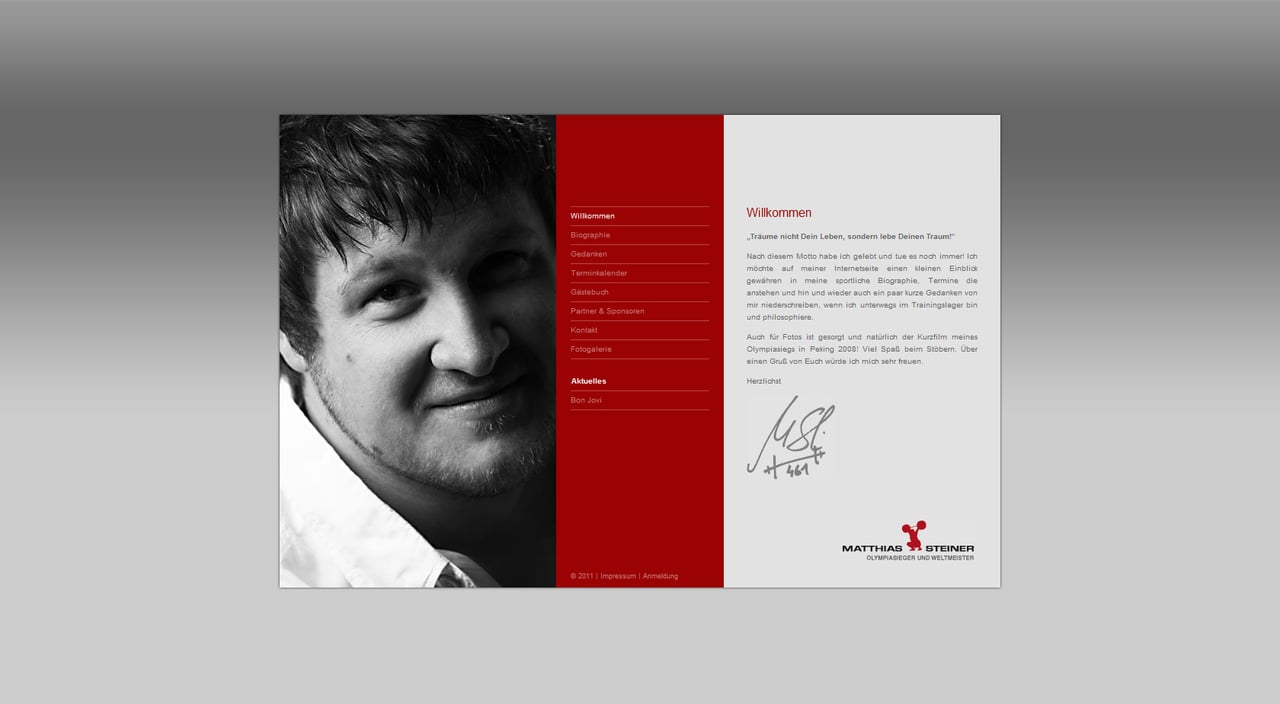 Matthias Steiner Website Screenshot