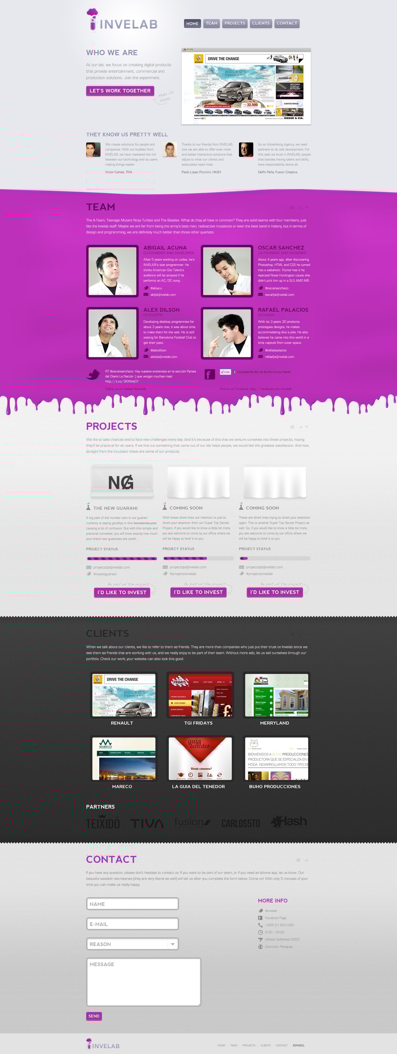 Invelab Website Screenshot