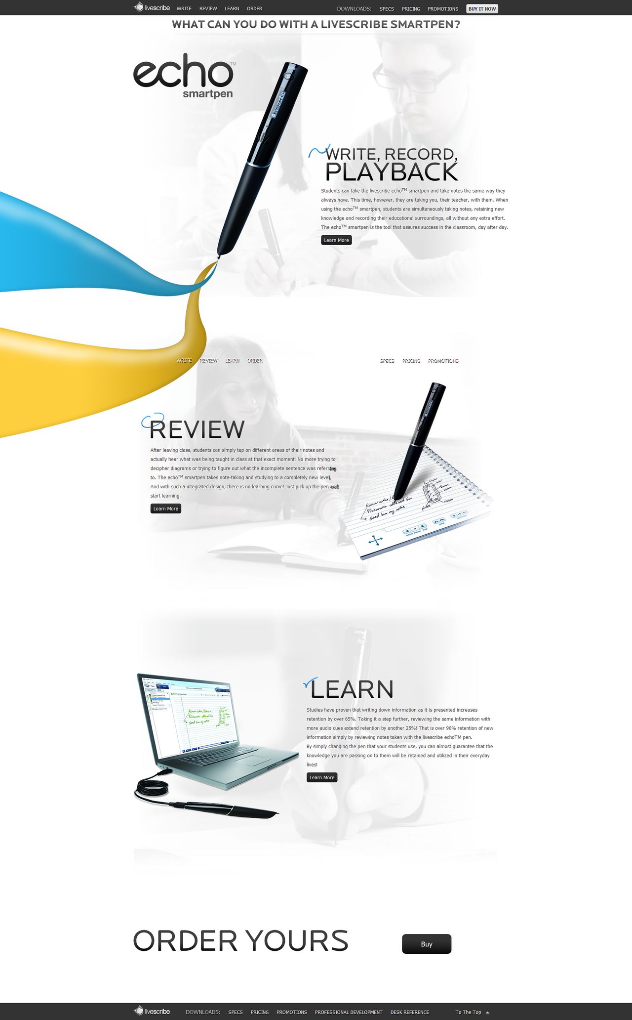 Livescribe Website Screenshot