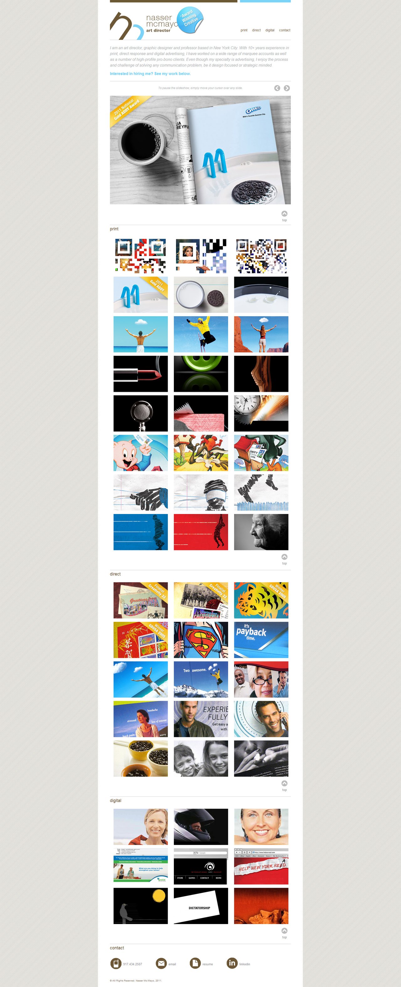 Nasser Mc Mayo Website Screenshot