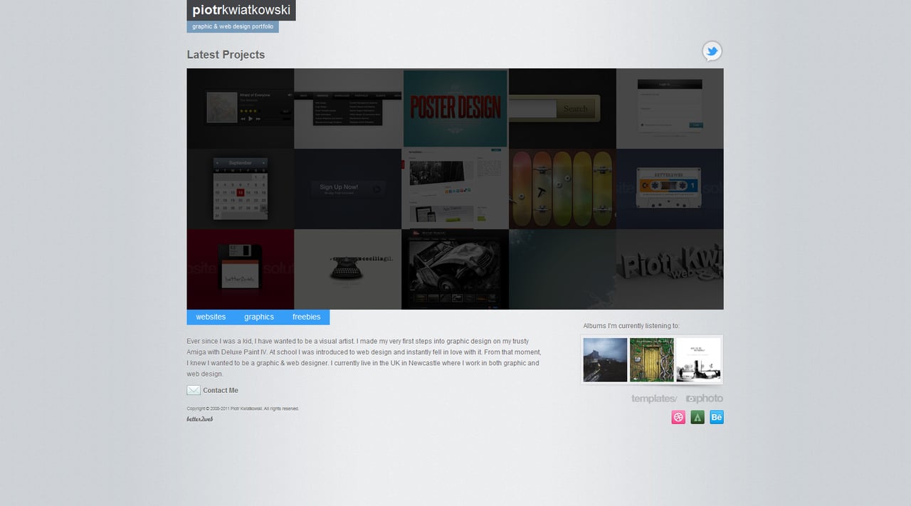Piotr Kwiatkowski Website Screenshot