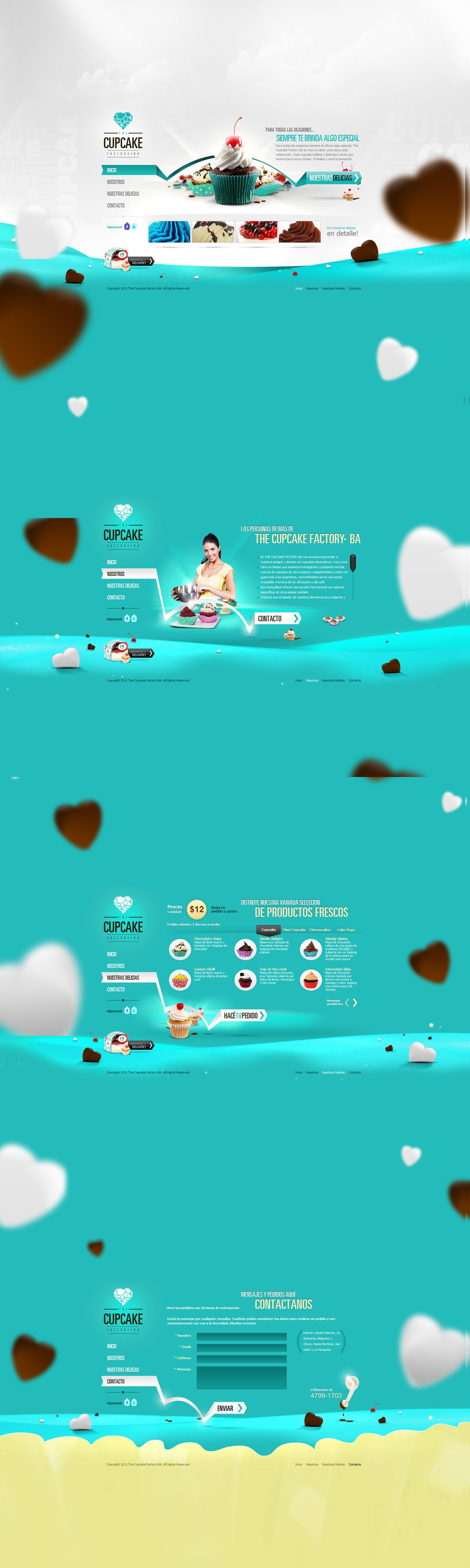 The Cupcake Factory Website Screenshot