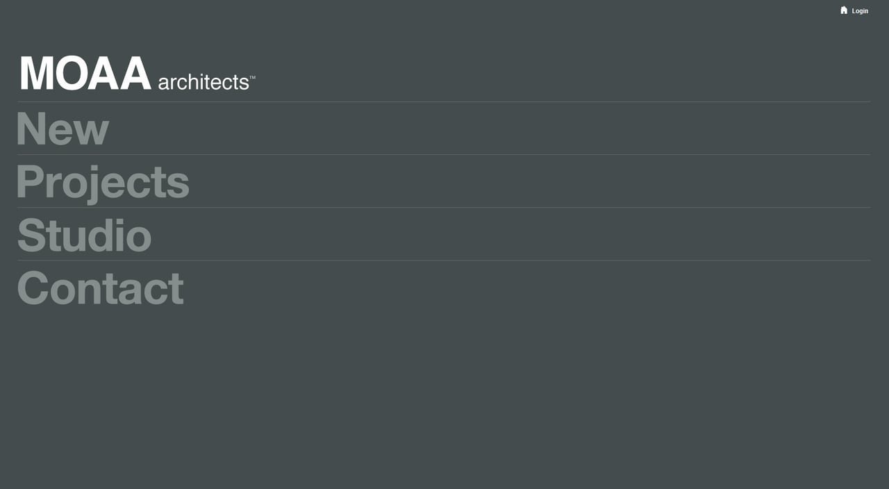 MOAA Architects Website Screenshot