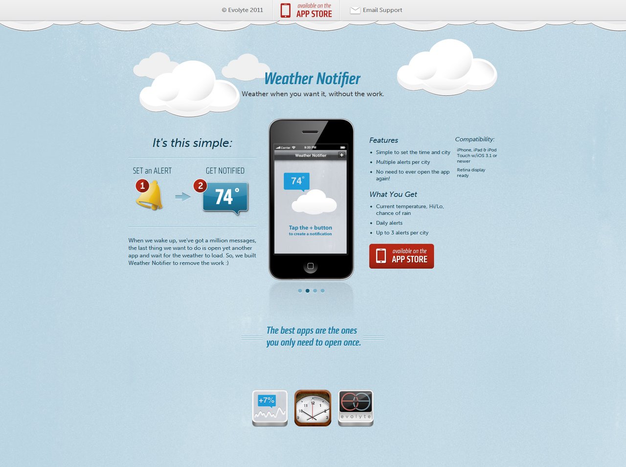 Weather Notifier Website Screenshot