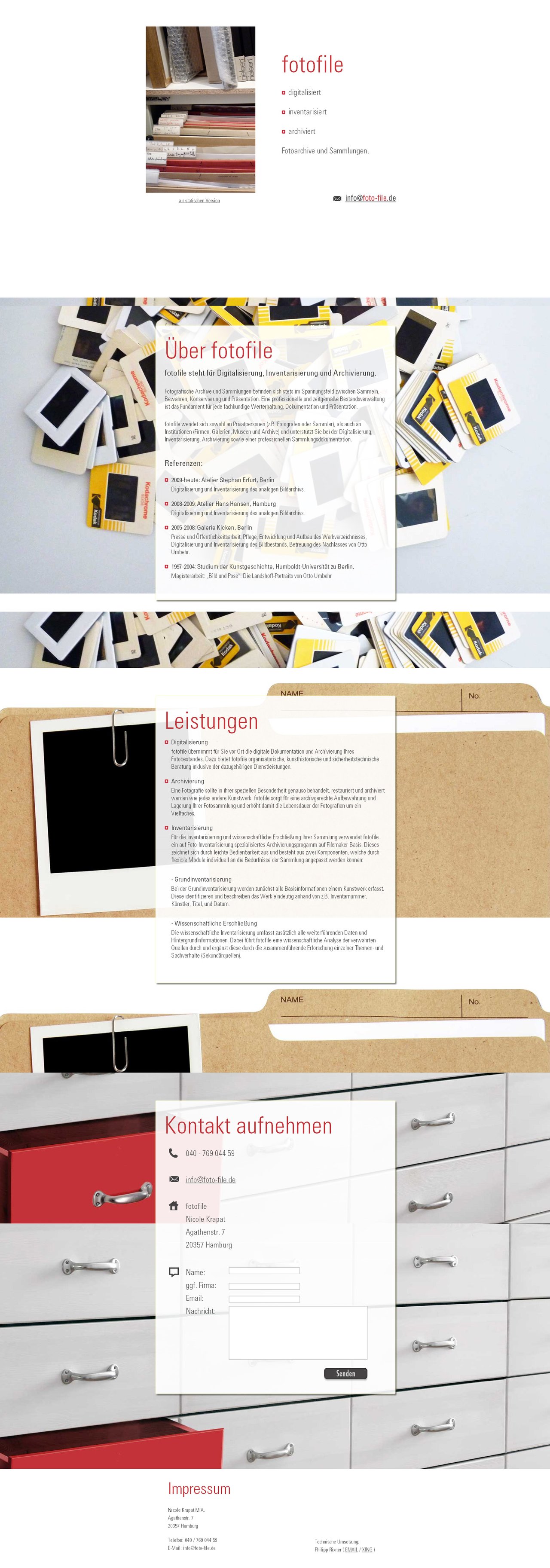 fotofile Website Screenshot