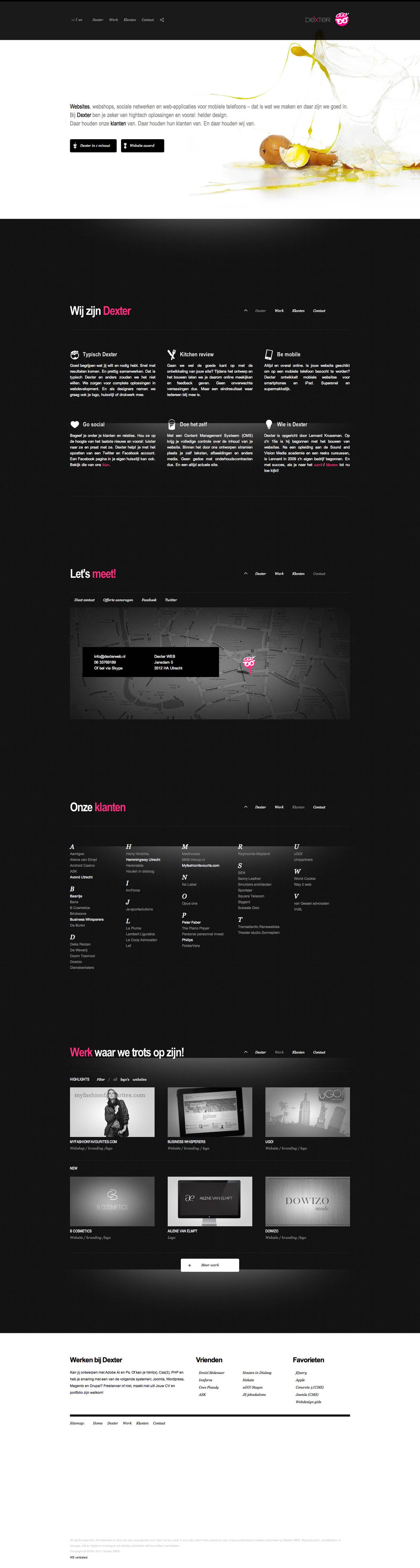 Dexter Website Screenshot