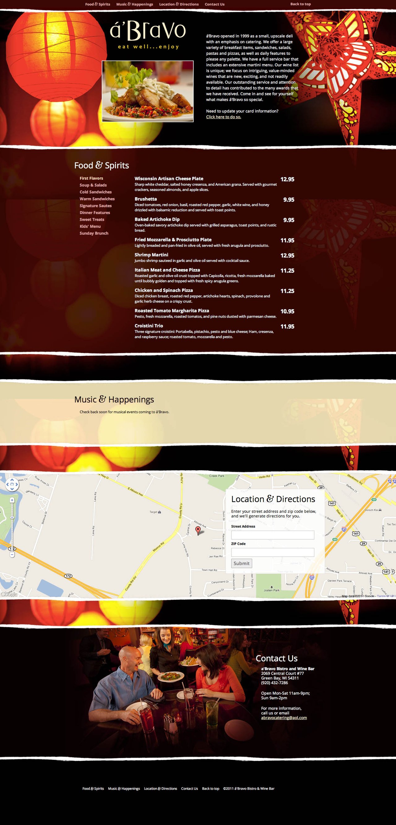 a’Bravo Website Screenshot