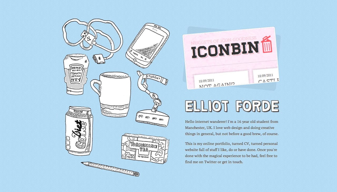 Elliot Forde Website Screenshot