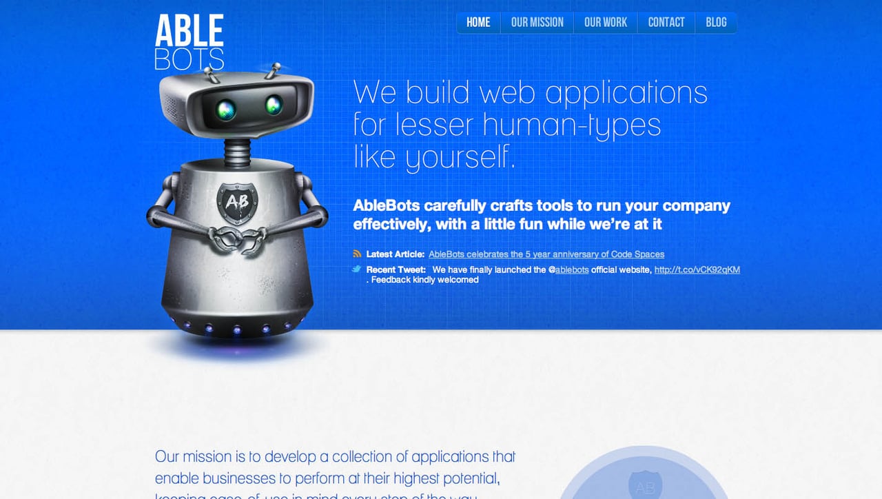 AbleBots Website Screenshot