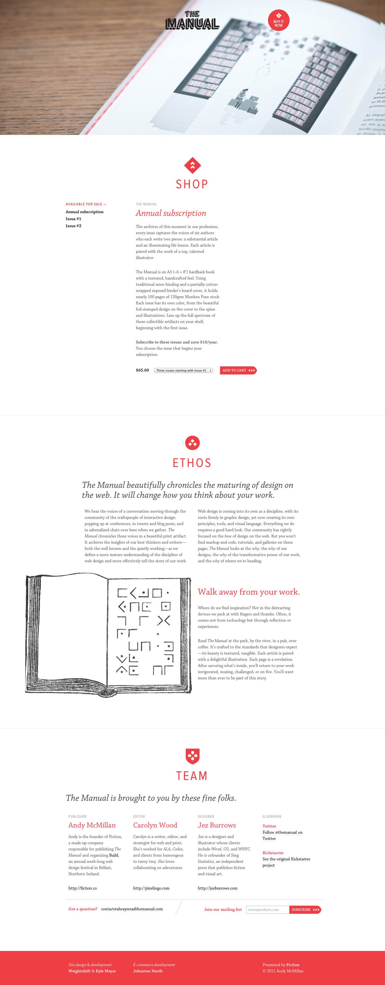 The Manual Website Screenshot