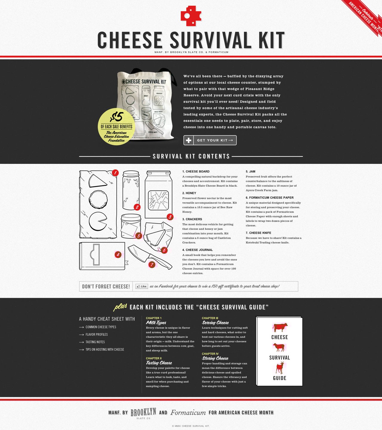 Cheese Survival Kit Website Screenshot