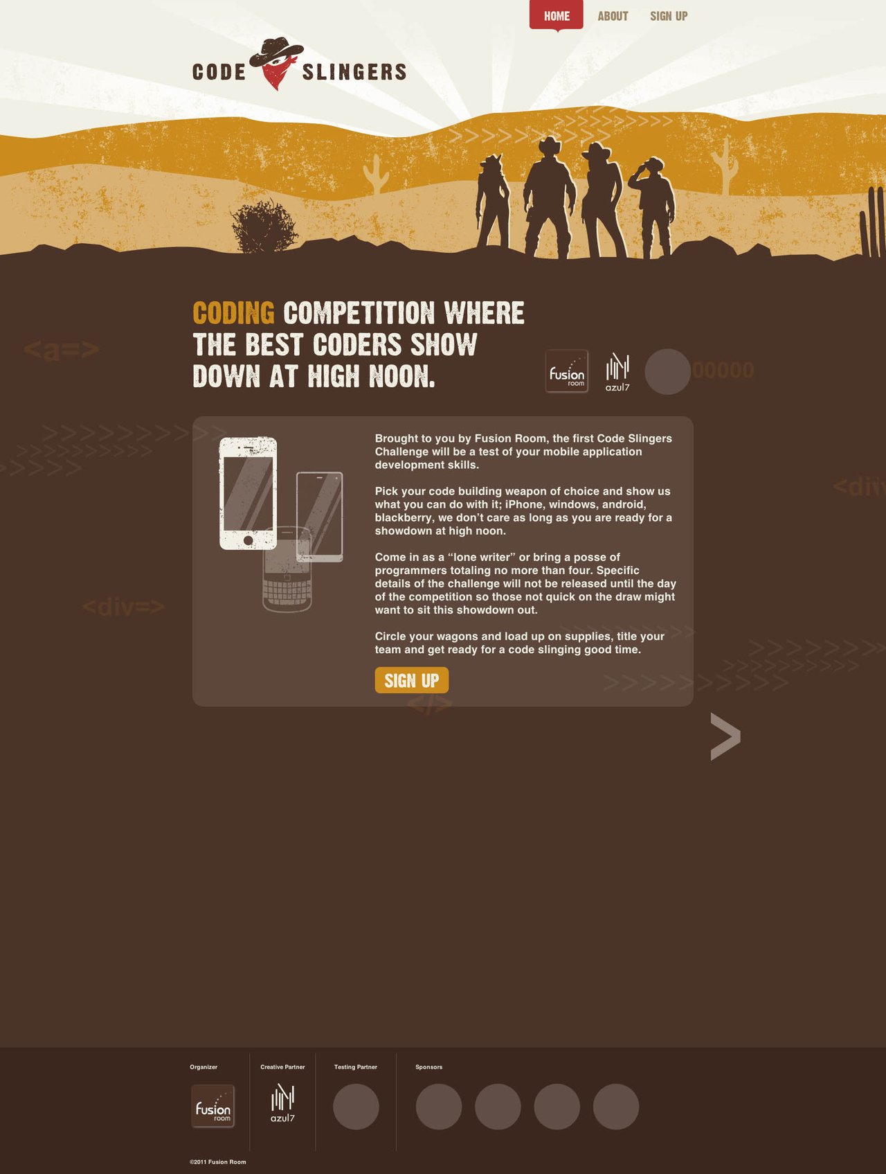 Code Slingers Challenge Website Screenshot