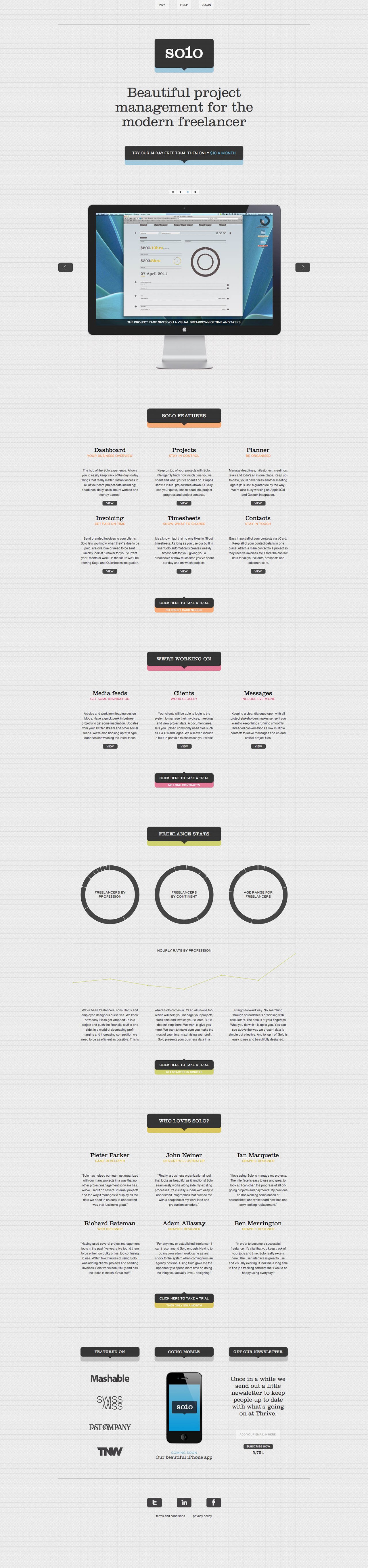 Solo Website Screenshot