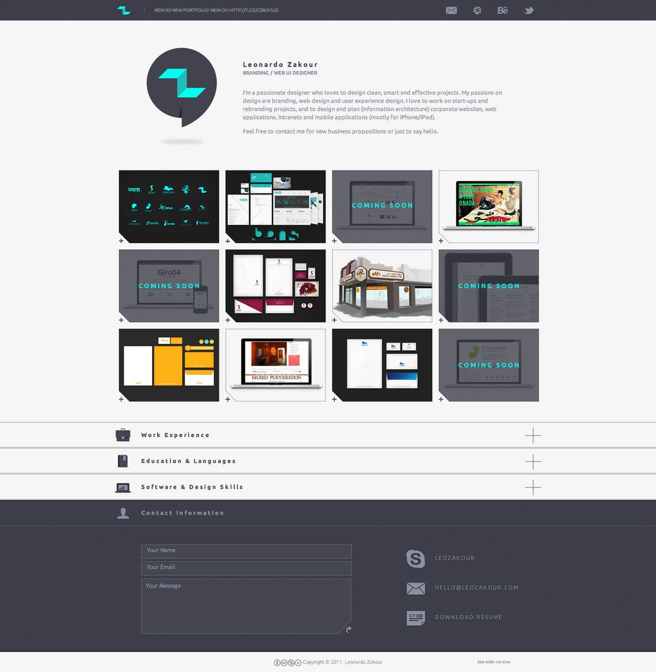LeoZakour Website Screenshot