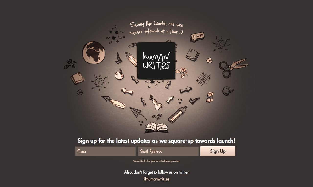 Human Writ.es Website Screenshot