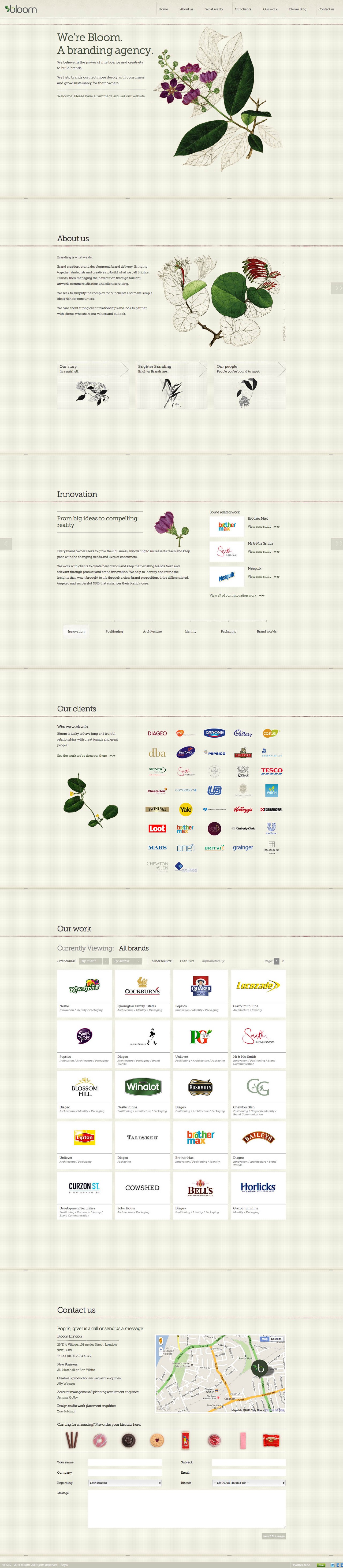 bloom Website Screenshot