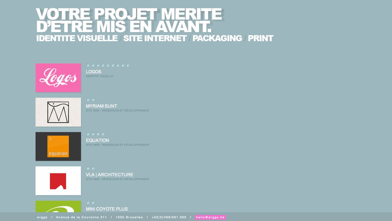 erggo Website Screenshot