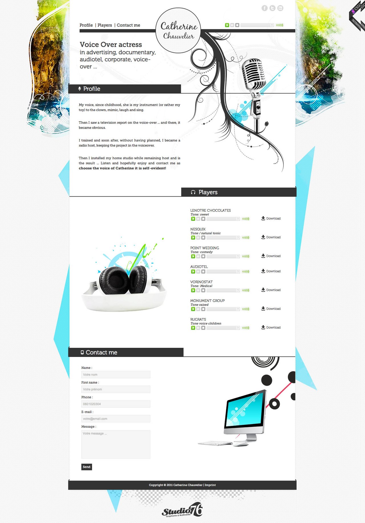 Catherine Chauvelier Website Screenshot