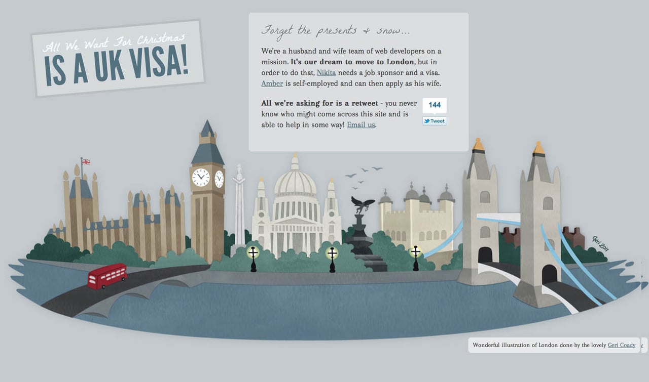 All We Want For Christmas Website Screenshot