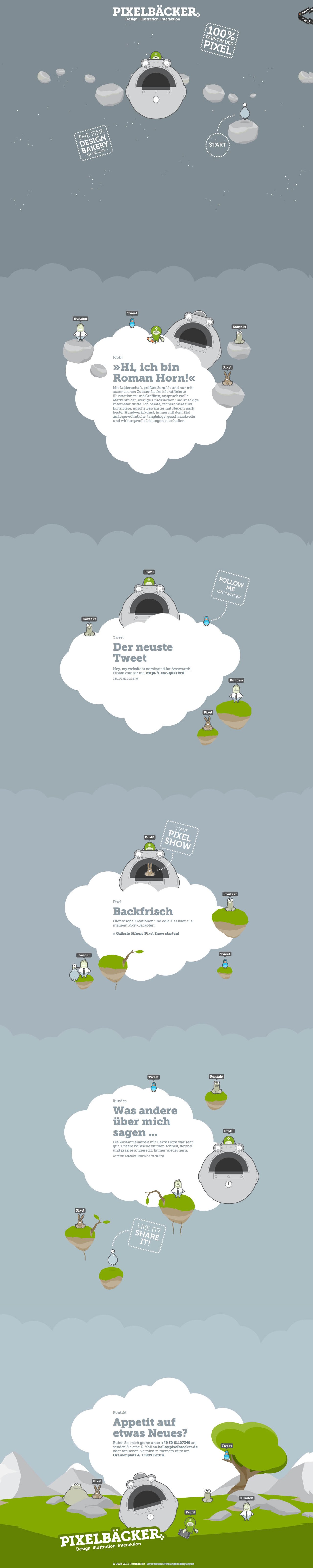 Pixelbäcker Website Screenshot