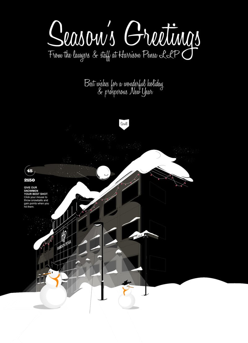 Harrison Pensa LLP eCard Website Screenshot