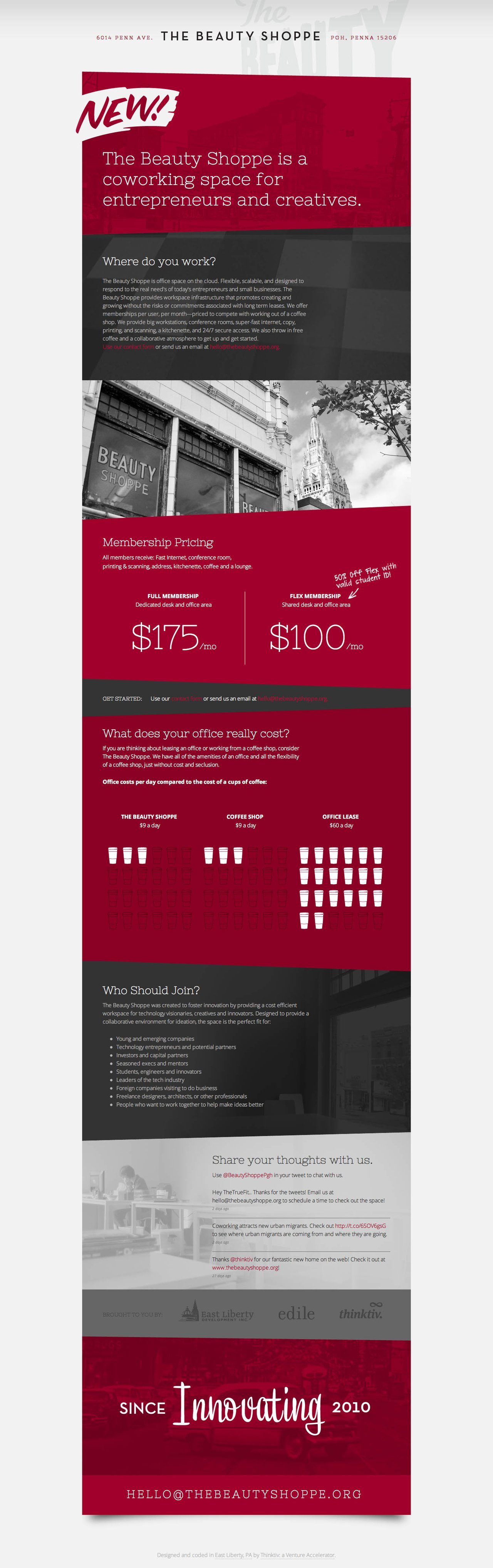 The Beauty Shoppe Website Screenshot