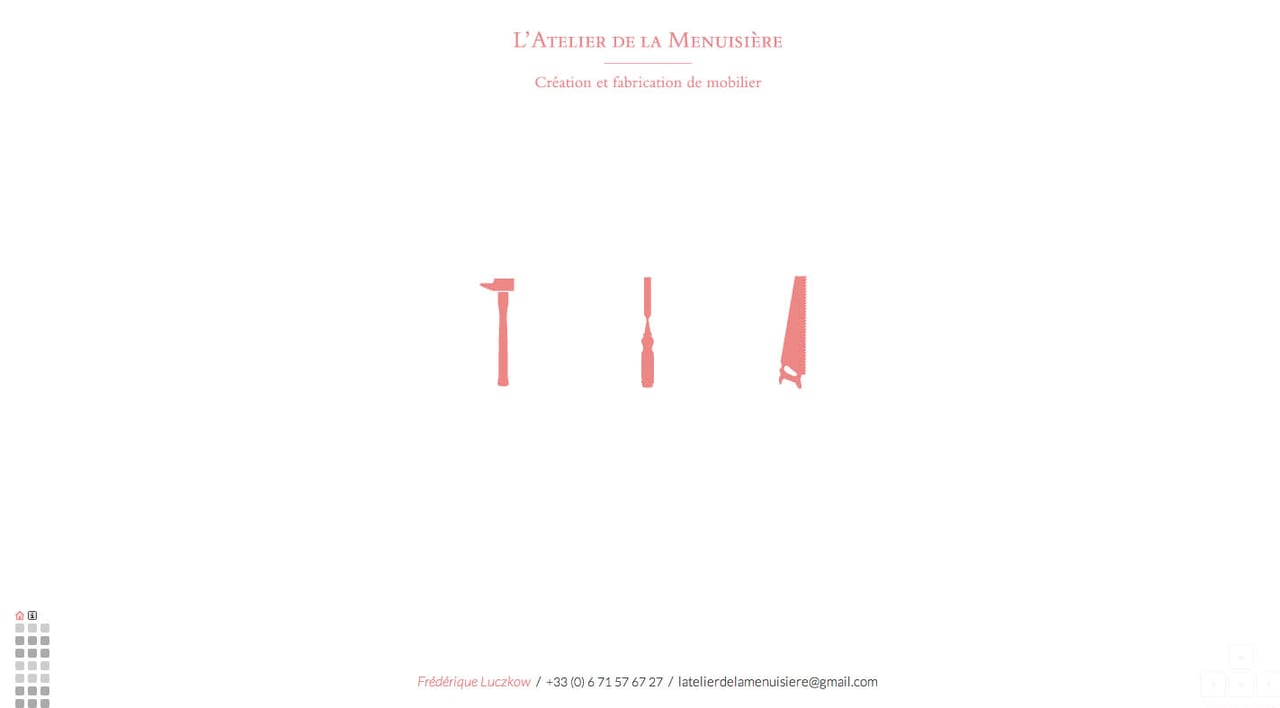 L’Atelier de la Menuisière Website Screenshot