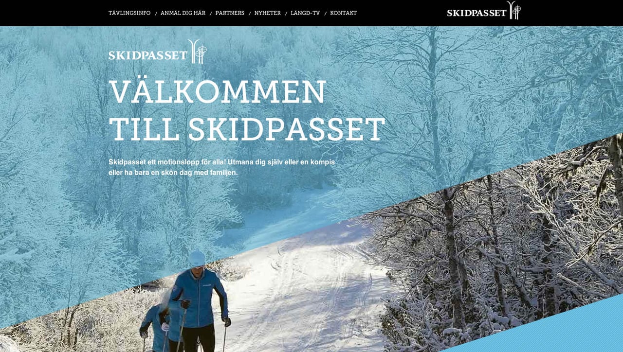 Skidpasset Website Screenshot
