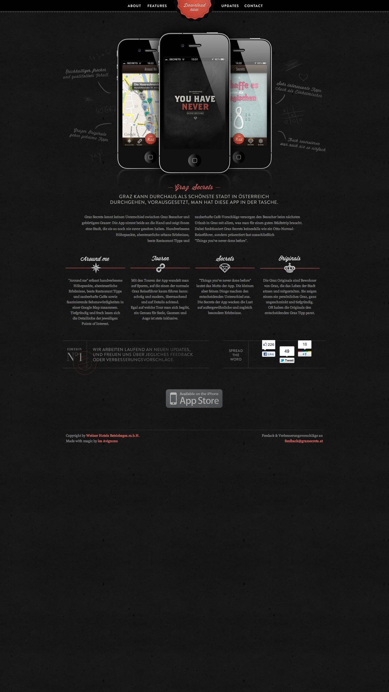 Graz Secrets Website Screenshot