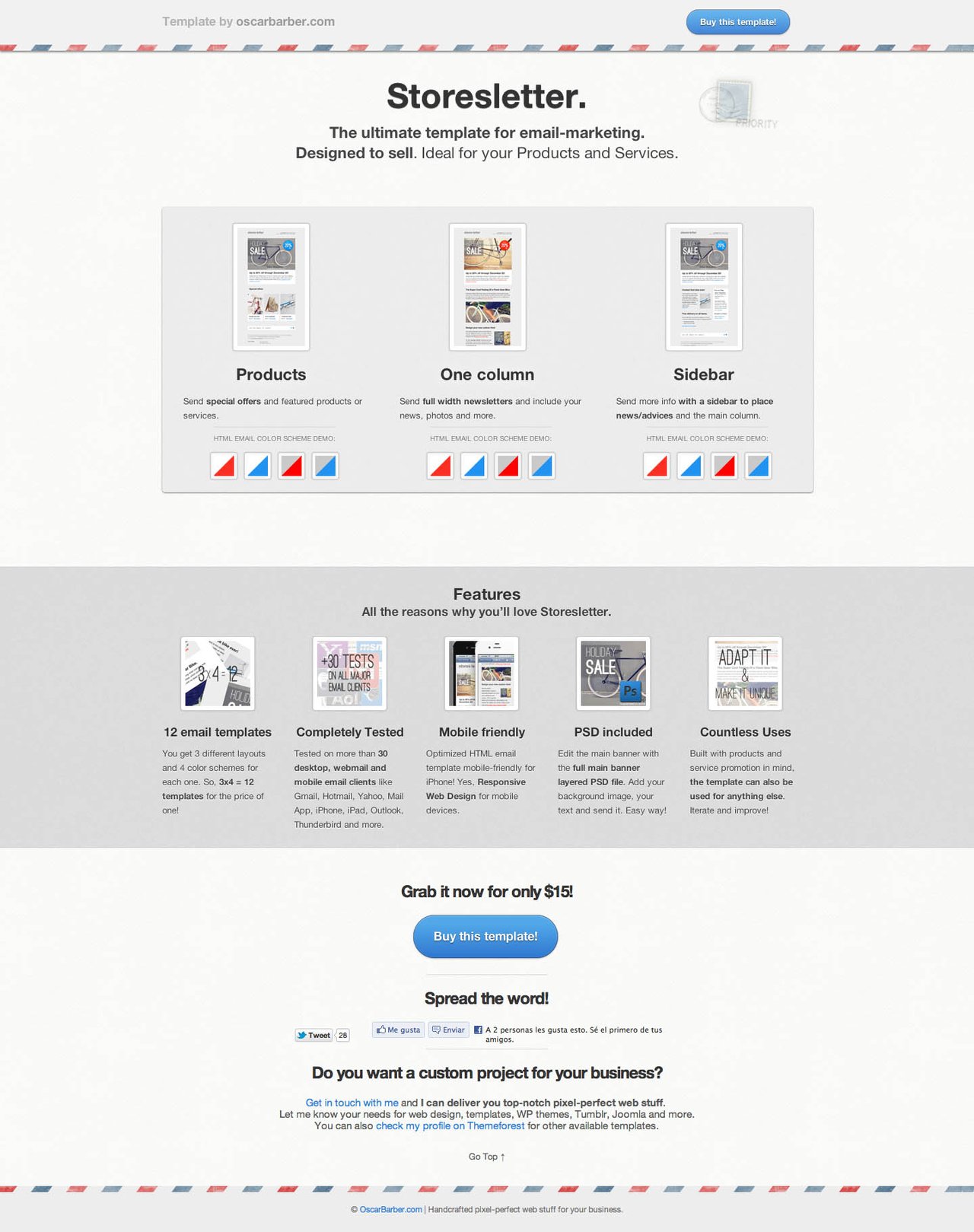 Storesletter Website Screenshot