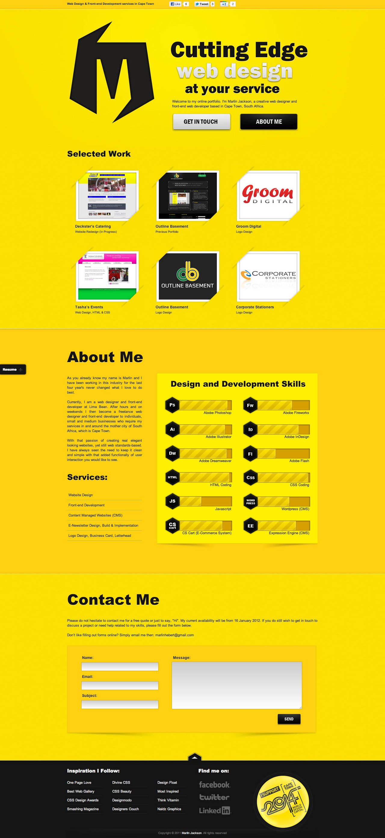 Marlin Jackson Website Screenshot