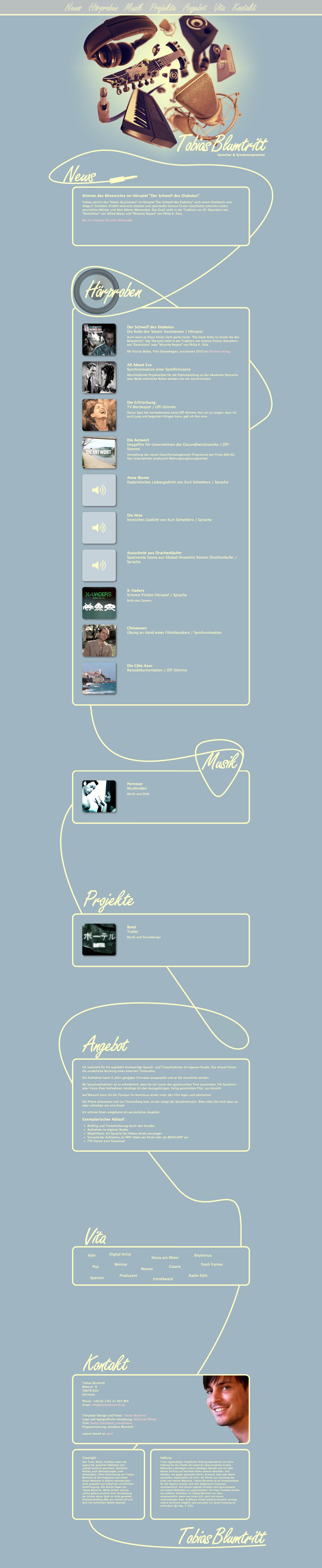 Tobias Blumtritt Website Screenshot