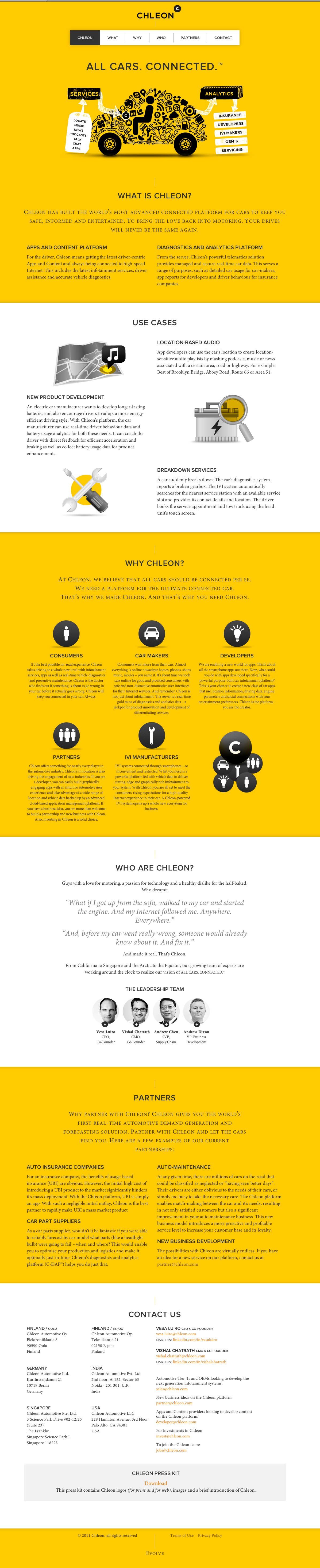 Chleon Website Screenshot