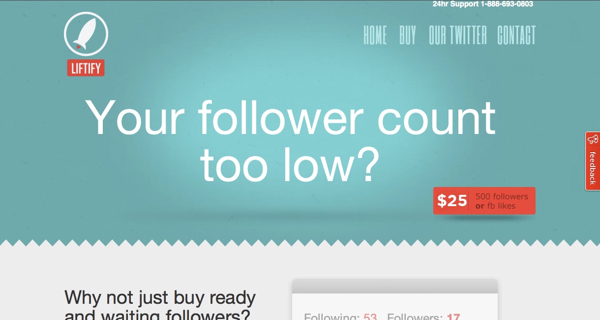 Liftify Website Screenshot