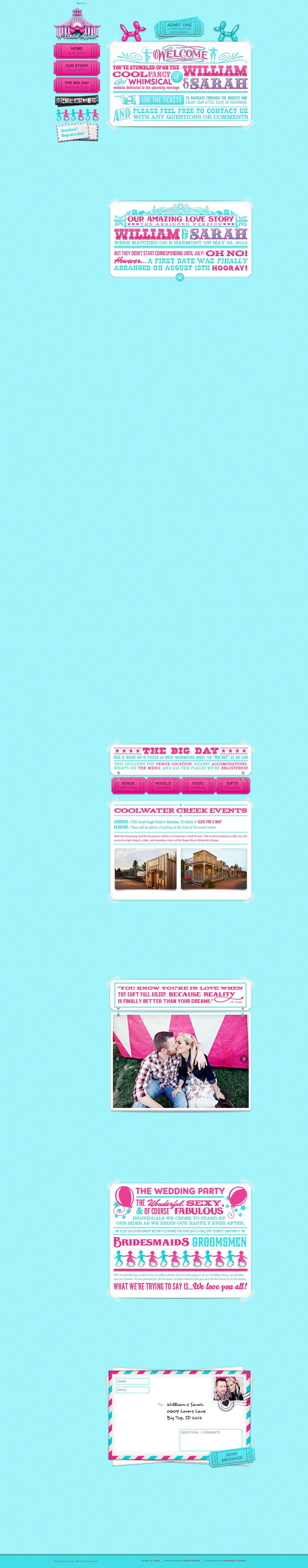 A Tented Affair Website Screenshot