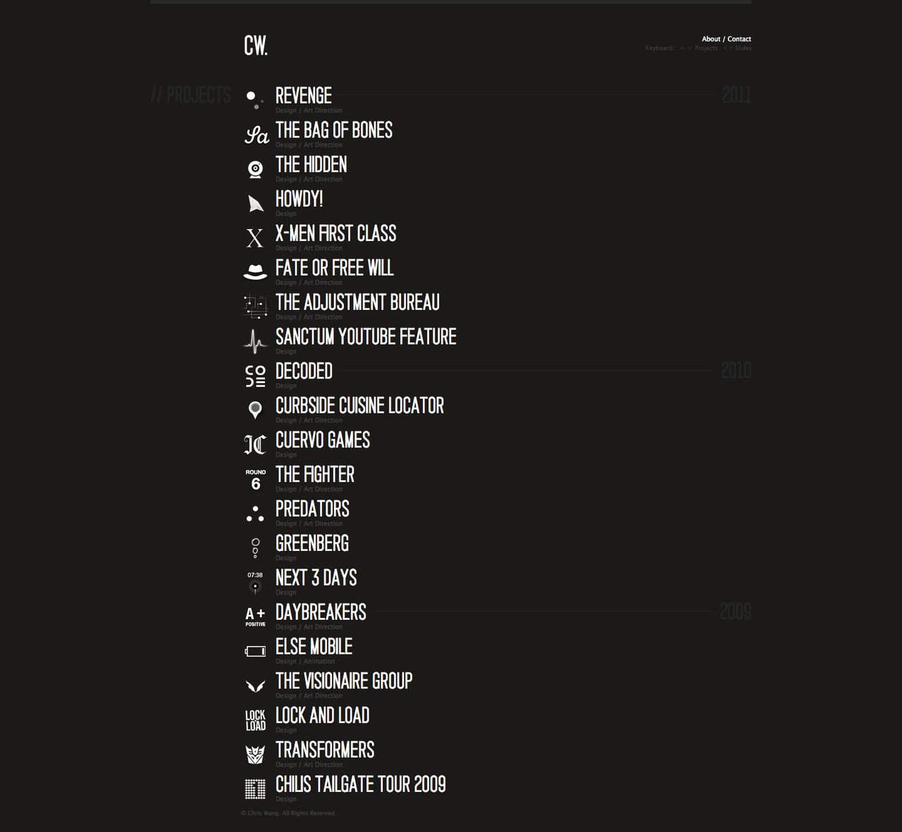 Chris Wang Website Screenshot