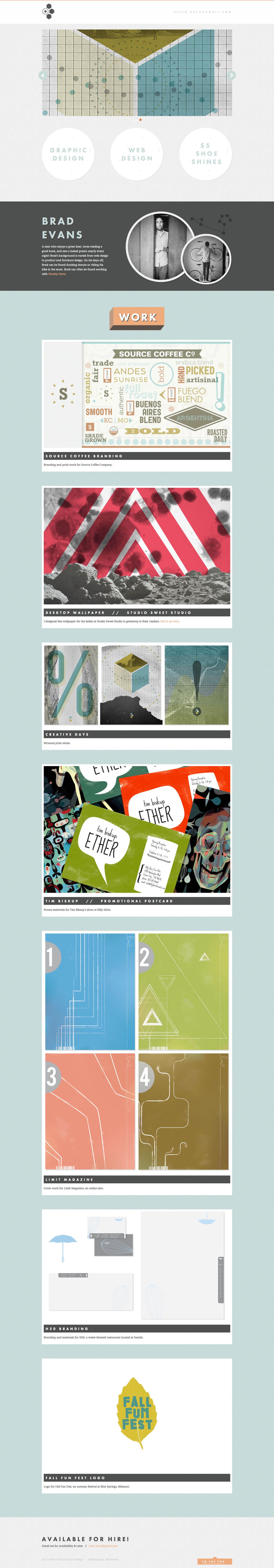 Brad Evans Website Screenshot