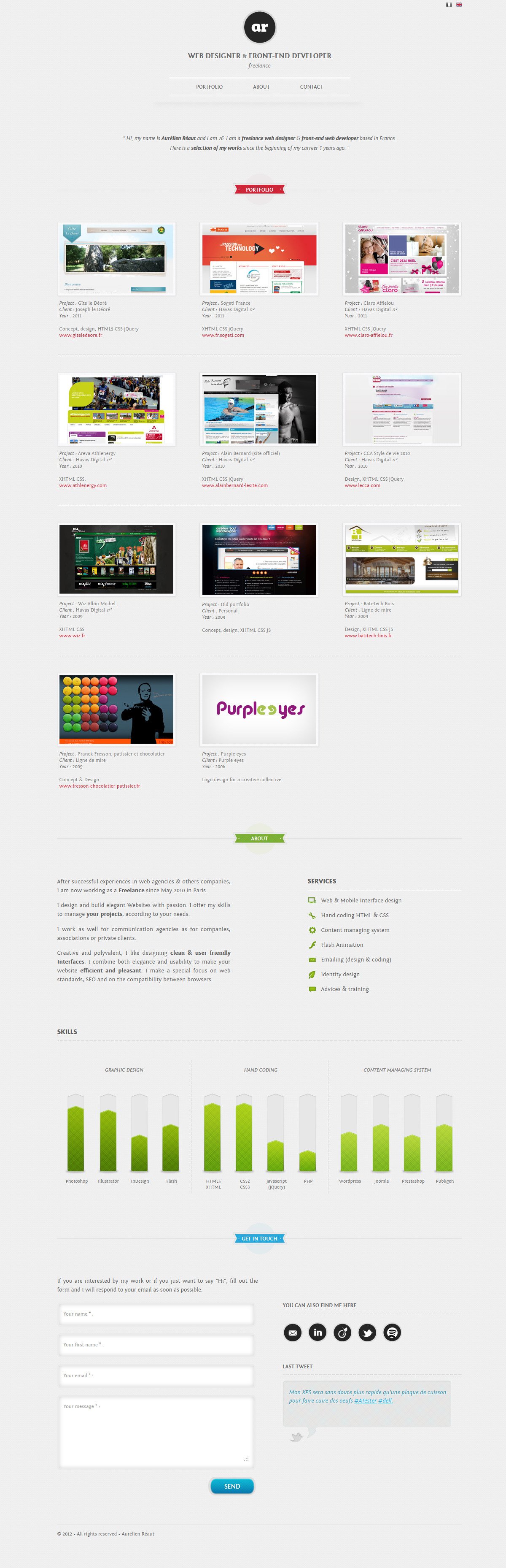 Aurélien Réaut Website Screenshot